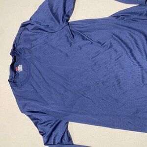 🏷️ Hanes Cool Dry Long Sleeve Athletic Shirt – Navy Blue – Medium – Men’s